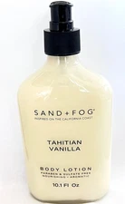 Sand + Fog Tahitian Vanilla Body Lotion 10.1 Oz New Pump Bottle