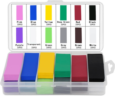 OCR 300PCS Flat PVC Heat Shrink Tubing Battery Wrap for 1X 18650 Battery
