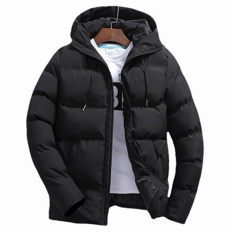 Oversized M-5XL Parkas Autumn Winter Women or Men Hooded Zip Up Long Sleeve Soli - product detail image 2