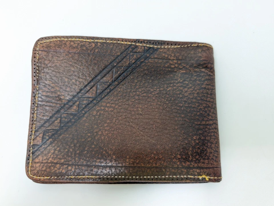 Billetera de cuero tipo billetera ROYCROFT 1920 ARTES Y MANUALIDADES Cordova Shops of Buffalo NY Foto 3 de 4