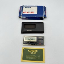 Vintage Casio PQ-30 Melody Alarm Clock Boxed Case Manual Quartz LCD Near Mint