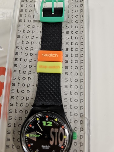 SWATCH STOP 1993 NIGHT SHIFT NOS PERFETTO FUNZIONANTE - Foto 3 di 6