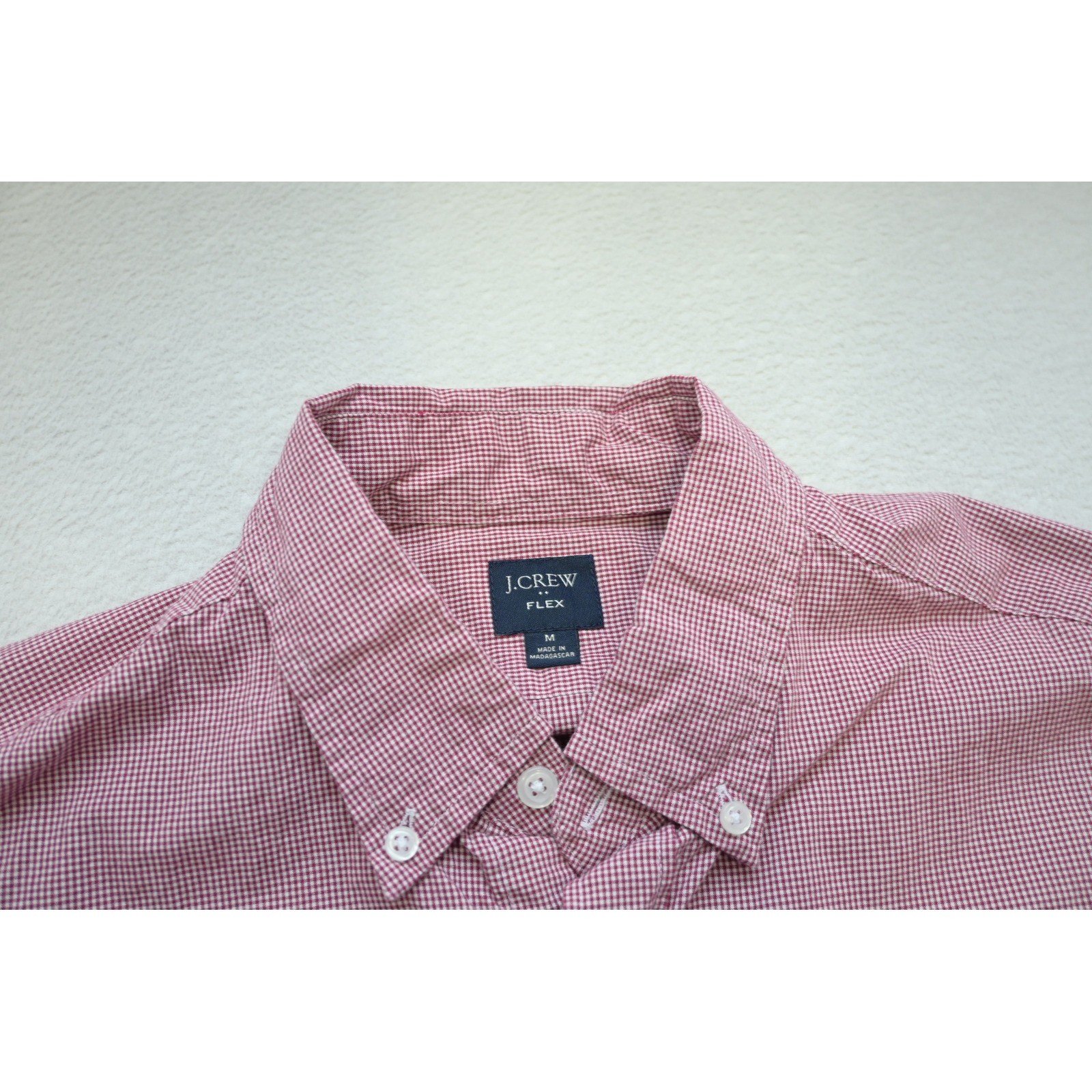 J.Crew Flex Button Down Mens Medium Red Gingham E… - image 7