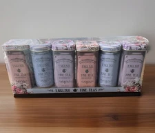 NEW English Fine Tea Gift Set, 6 Tins, 72 Teabags, BB 07/2026