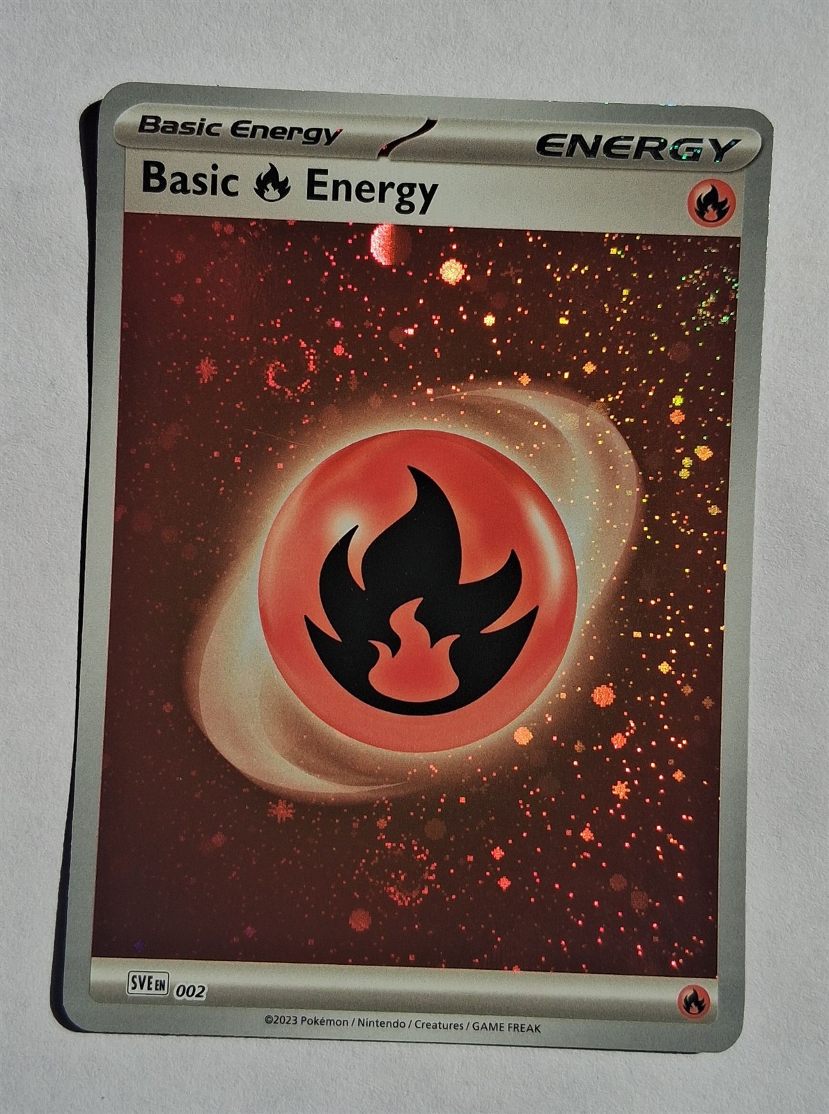 Pokemon - Fire Energy - SV Scarlet Violet 002 - Cosmos Holo - NM