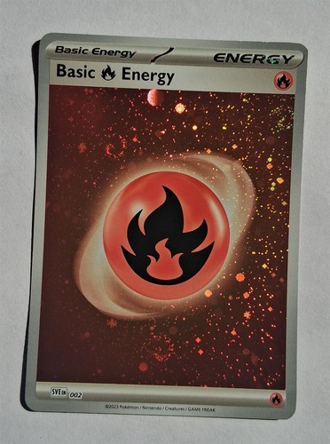 Pokemon - Fire Energy - SV Scarlet Violet 002 - Cosmos Holo - NM