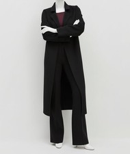Favorite Daughter Women's Black Paola Wool/Cashmere Overcoat Coat Size M