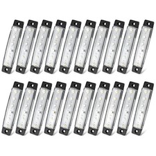 Pack of 20 3.8 Inch 6 LED Side Clearance Marker Light Rear Reverse White