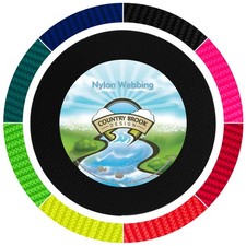 Country Brook Design  5/8 Inch Black Reflective Nylon Webbing, 10 Yards