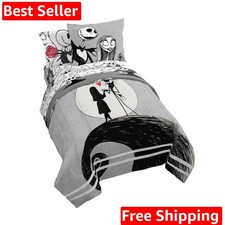 Disney Nightmare Before Christmas Moonlight 7 Piece Full Bed Set - Includes R...