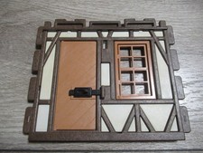 Playmobil Zubehör | Wand | Fachwerkwand zur Ritterburg | Fachwerkhaus