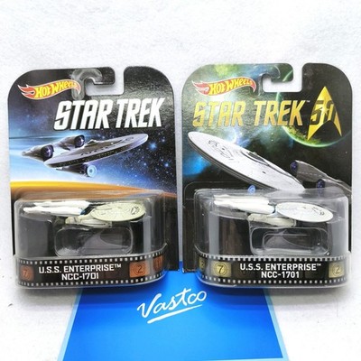 Menge 2 Hot Wheels Retro Entertainment Star Trek U.S.S. Enterprise NCC-1701