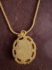 Vintage Empress Genuine Opal Gold Plated Necklace, Ring & Pin Jewelry Set — photo 3