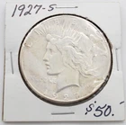 1927-S Peace Dollar Silver Dollar San Francisco Mint Better Date Coin