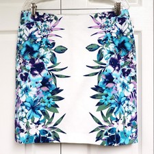 NWT Roz & Ali Floral Pencil Skirt 12P