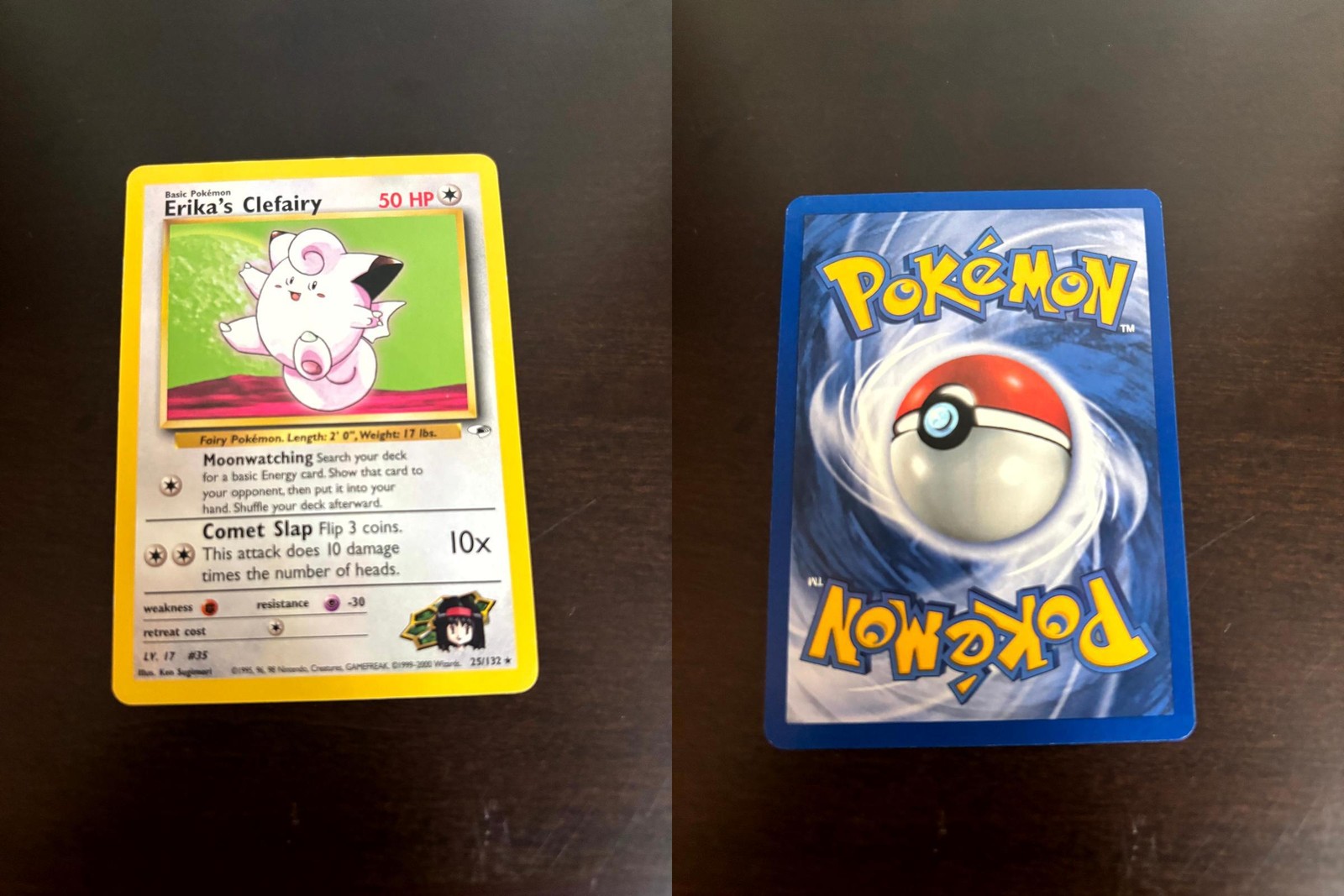 Erika's Clefairy 25/132 Rare Gym Heroes Pokemon NM