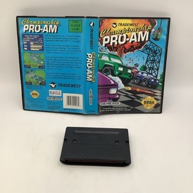 Championship Pro-Am (Sega Genesis, 1992) Complete in Box With Manual CIB