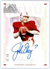 John Elway 2021 Panini Flawless Campus Legends Holo Silver Autograph Card 09/25