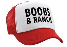 BOOBS AND RANCH Adjustable Snap Back Trucker Hat Funny Cap