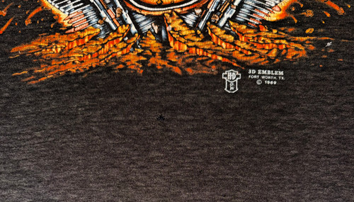 Vintage Single Stitch 1989 Harley Davidson Eagle Grail 3D Emblem T Shirt Size L by Harley-Davidson, Size L, $150 - Photo 3