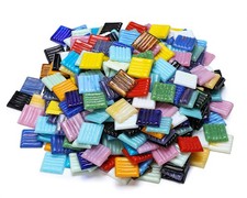 3/4 inch Metallic Glass Mosaic Tiles Variety Mix Color Vitreous Square Mosaic...