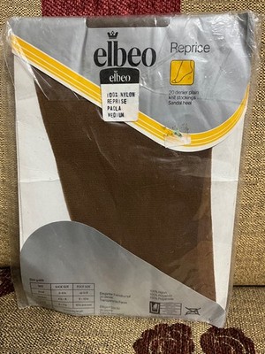 Vintage Elbeo 20 Denier Reprise Nylon Stockings, Paola, Medium BNWT, UK Made