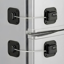 Fridge Lock, 2 PCS Refrigerator Lock for Freezer,Cabinets and Black-2Pack