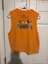 Disney Parks Mickey and Friends Orange Graphic Tank Top Large NWT