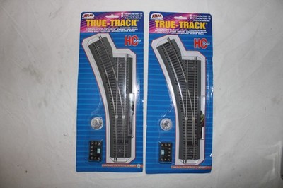 LOT OF 2 ATLAS HO SCALE TRU-TRACK LEFT HAND REMOTE SWITHCES NEW