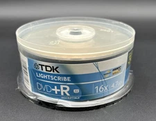 TDK LightScribe - 30 Pack - DVD+R RW Recordable 16x 4.7GB - New!