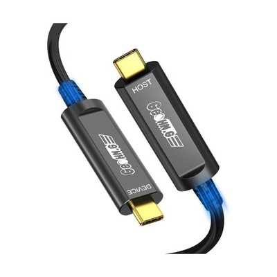 50FT USB C Fiber Optic Cable 10Gbps USB 3.2 Gen2 Active USB C Cable with Germ...