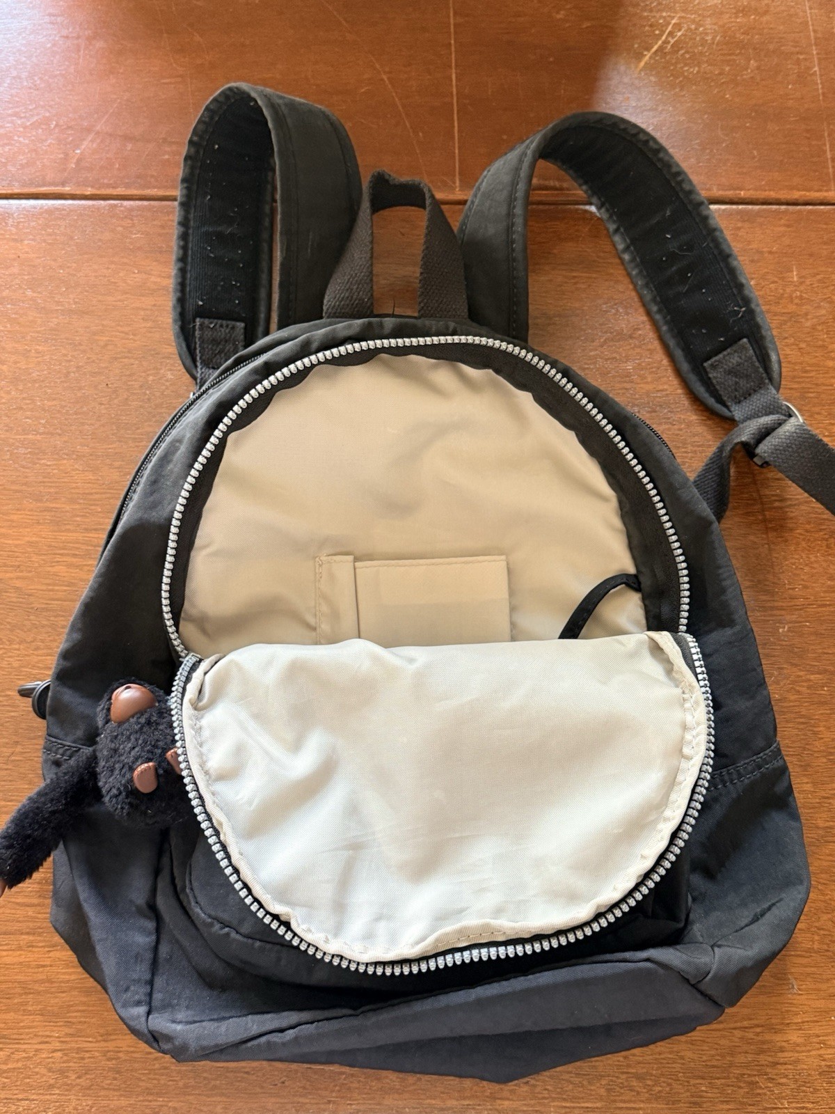 Kipling Black Backpack Medium With Monkey Key Cha… - image 4