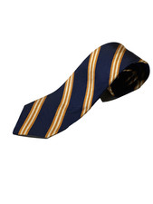 Vintage Brooks Brothers Makers Tie All Silk Striped Blue Gold 3.25 x 56 Repp UK
