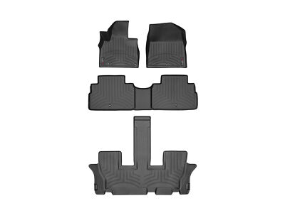 WeatherTech FloorLiner for 2020-2025 Kia Telluride - Full Set, Black