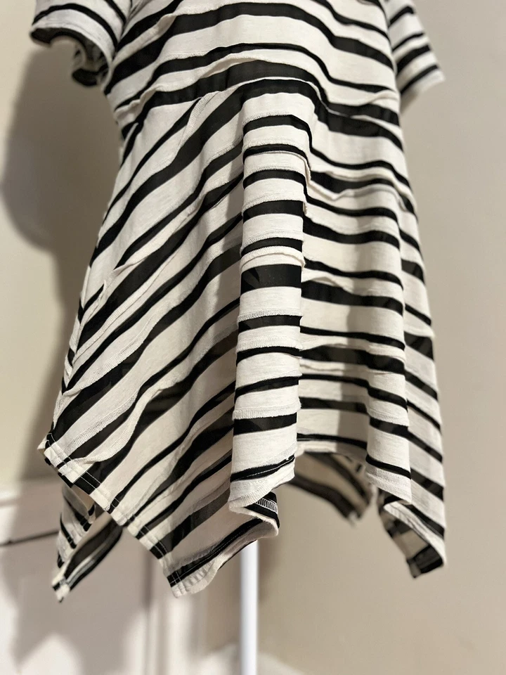 Pañuelo a rayas Grace Elements Lagenlook dobladillo elegante XL Foto 4 de 4