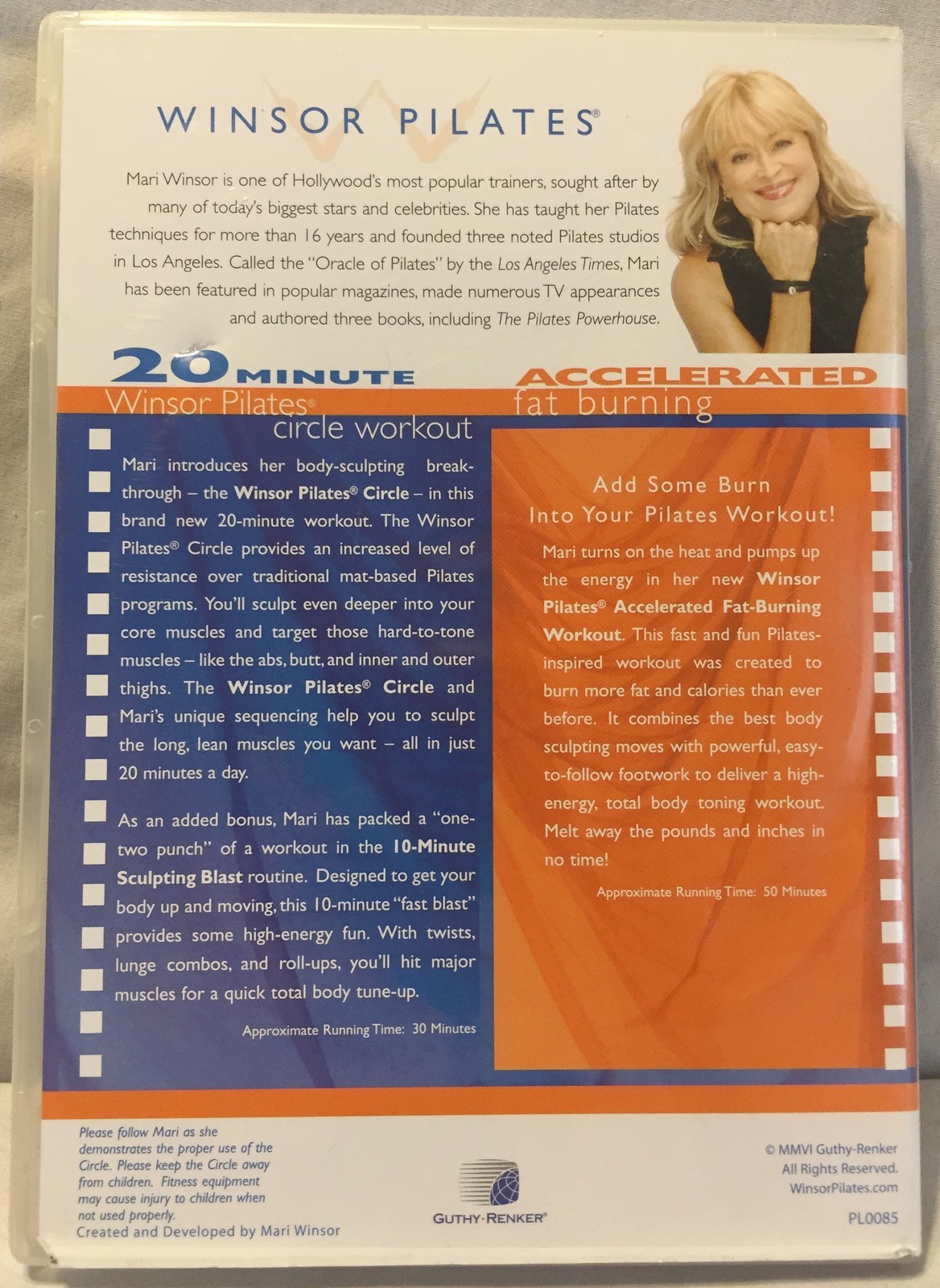 Mari Winsor Pilates 20 Minute Circle workout fitness DVD accelerated