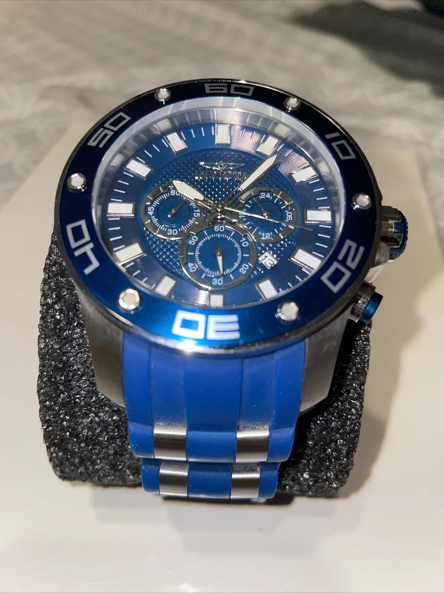 Invicta Pro Diver Scuba Blue Silver Mens Watch 26085