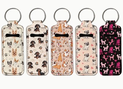 Chapstick Holder with clip, Lip balm holder key chain Gift for her Choose Style