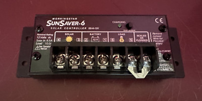 AS IS UNTESTED Morningstar SS-6-12V SunSaver 6 amp 12V Solar Charge Controller