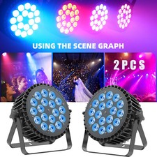 2X 18x12W LED RGBWA UV Par Light Stage Light Party Lighting DJ Concert Club Show