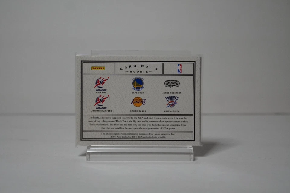 2011 Preferred Rookie Material Booklet 29/99 Cole Aldrich Devin Ebanks Ekpe Udo  - Image 4 of 4