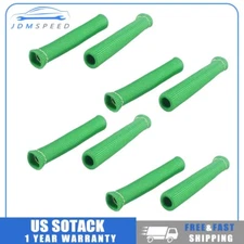 8pcs 1200 Degree Spark Plug Ignition Wire Heat Boot Protector Cover Sleeve Green