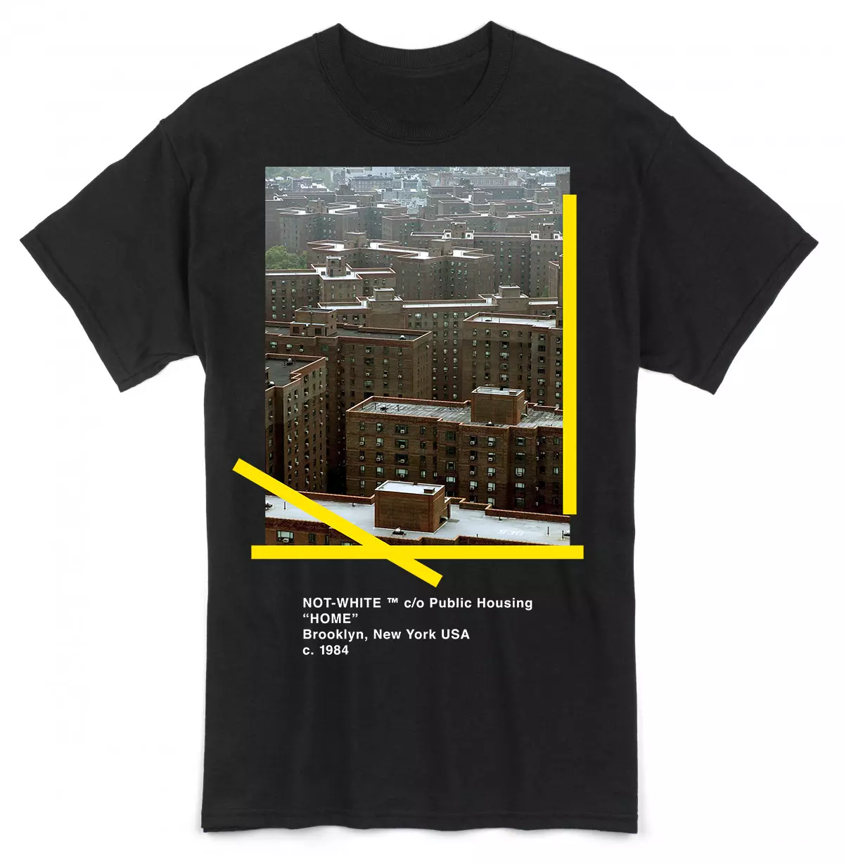 Chemise suprême blanche New York Off White série exclusive logement public 1984 NOT WHITE