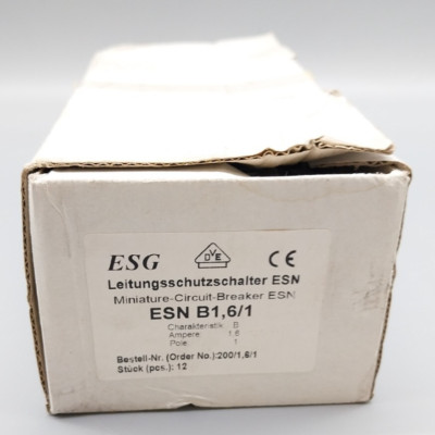12x ESG Leitungsschutzschalter ESN B1,6/1 Sicherungsschalter Weiß #KT8265X