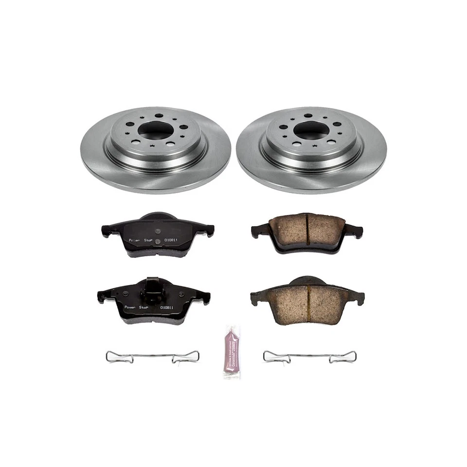 KOE5194 Powerstop Juego de 2 Ruedas Disco de Freno y Kits de Pastillas Traseras para Volvo S70 V70 Foto 4 de 4