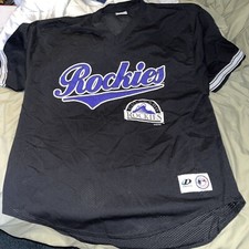 Colorado Rockies Baseball Jersey Mens 2XL Dynasty Black Mesh 2001. Mexico
