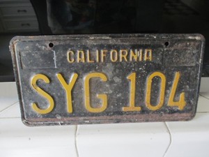 1963 California Car Vehicle Steel Metal License Plate ...