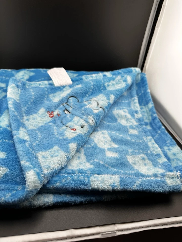 Le Bebe 海盗章鱼婴儿安全毯蓝色航海 34x27 羊毛 Lovey — 第 2/4 张图片