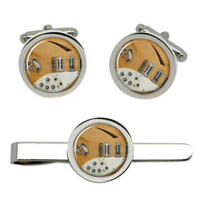 Rickenbacker Gitarren Manschettenknöpfe Und Krawattenklammer Set