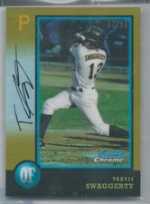 2018 Bowman Draft Travis Swaggerty Rookie Gold Refractor 1998 37/50 Pirates